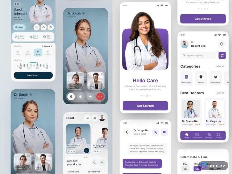 تطبيق حجز المواعيد والطب عن بعد — تصميم وتطوير تطبيقات الهاتف من Douexa