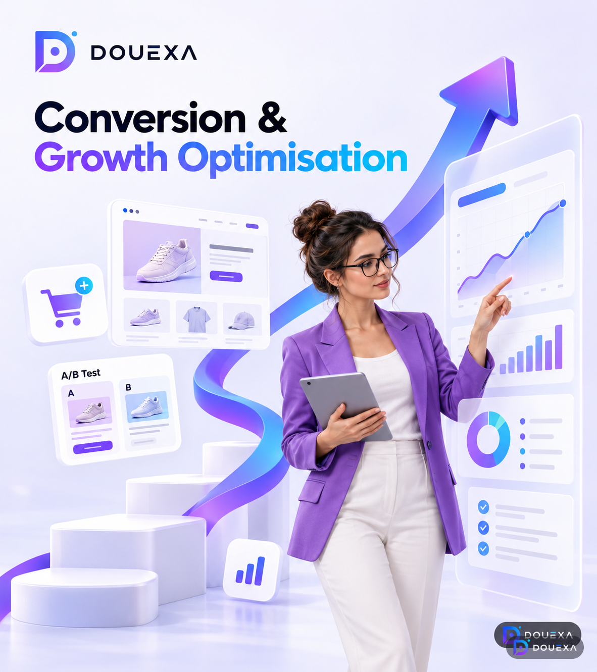 مثال على مشروع تحسين معدل التحويل والنمو من Douexa