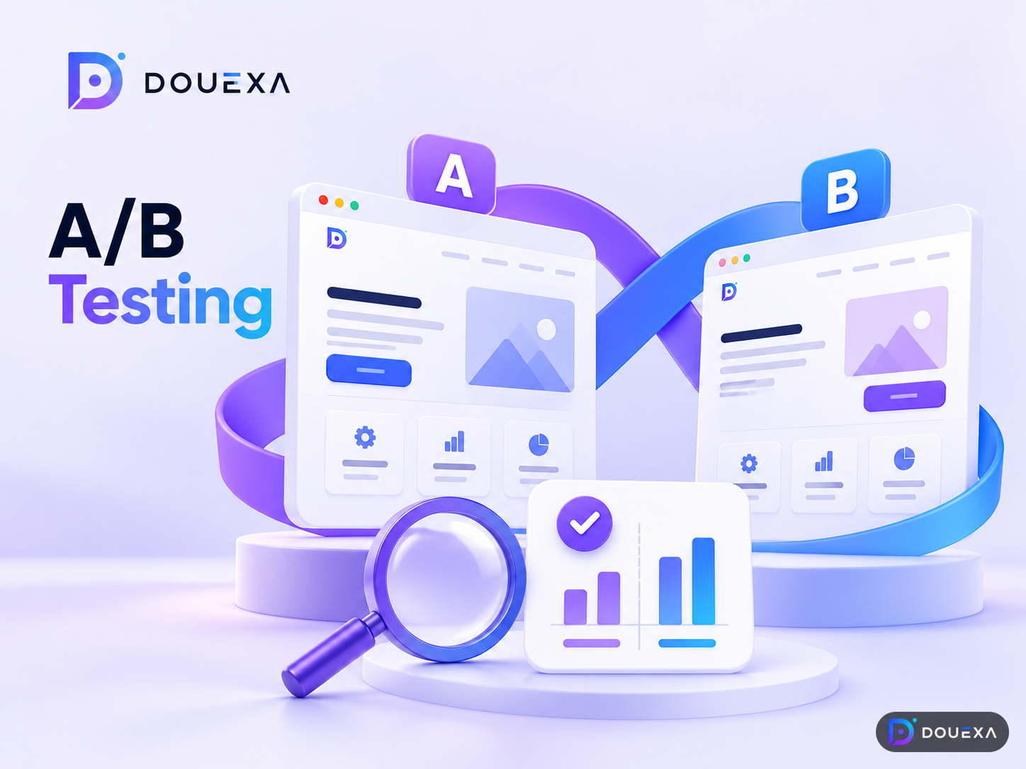 اختبارات A/B — مثال على تحسين التحويل والنمو من Douexa