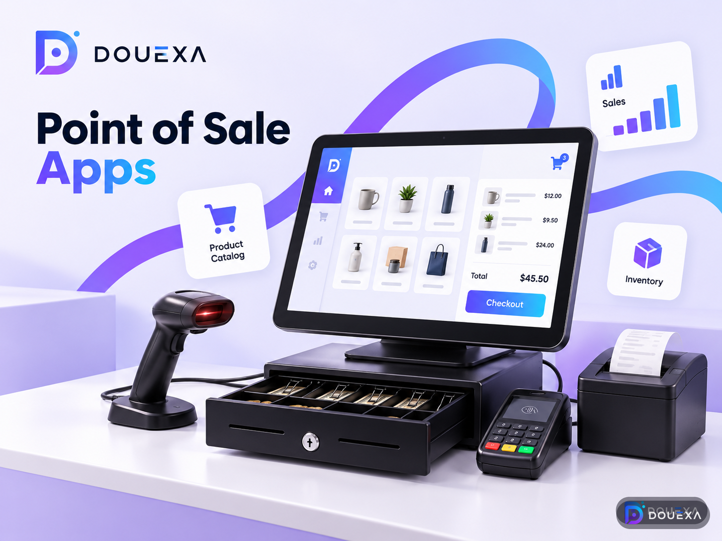 Point of Sale Apps · Cross — Beispiel für Desktop- & Computeranwendungen von Douexa