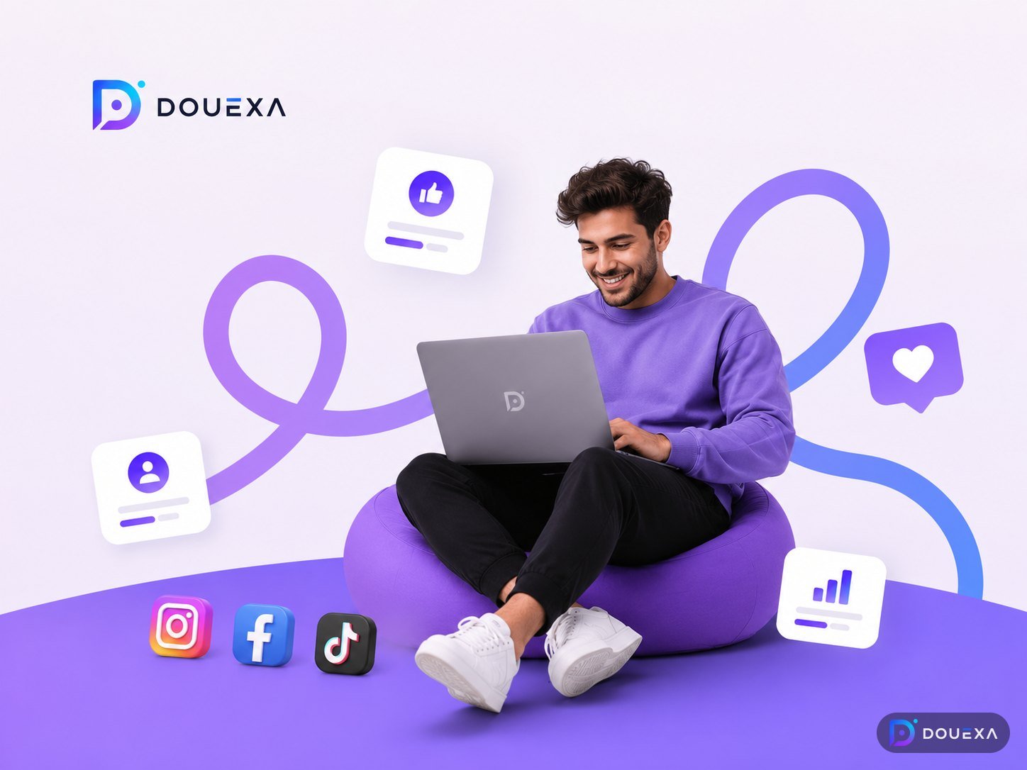 Social Media Management – Beispiel für digitales Marketing von Douexa