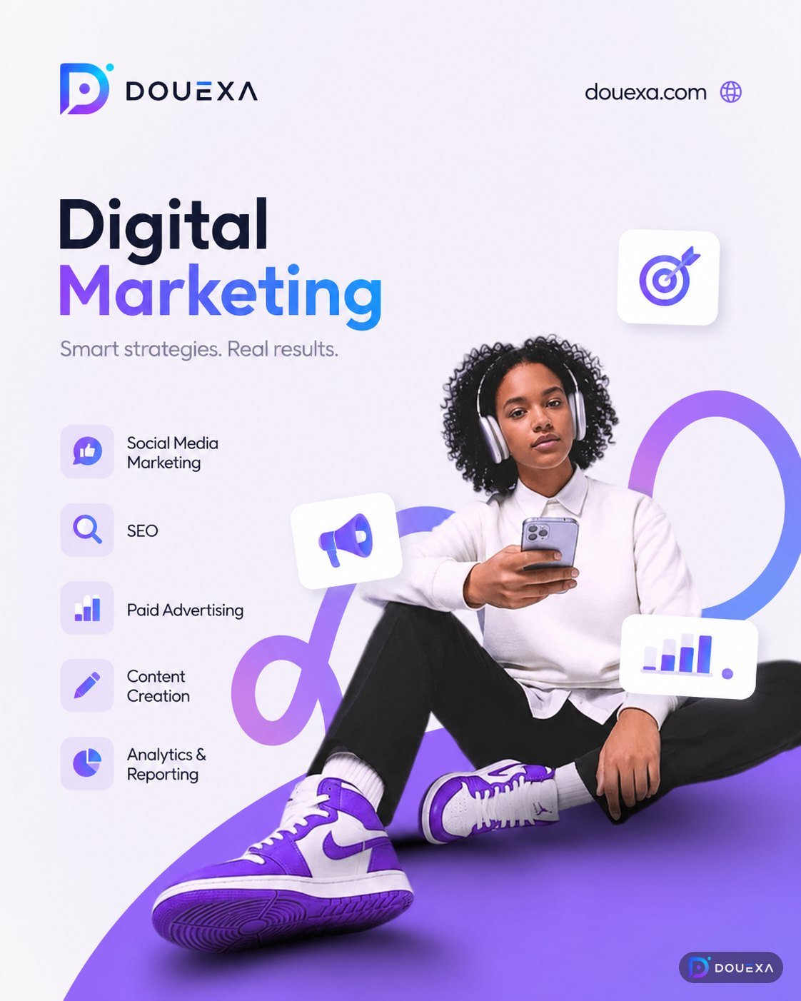 Beispiel für ein digitales Marketingprojekt von Douexa