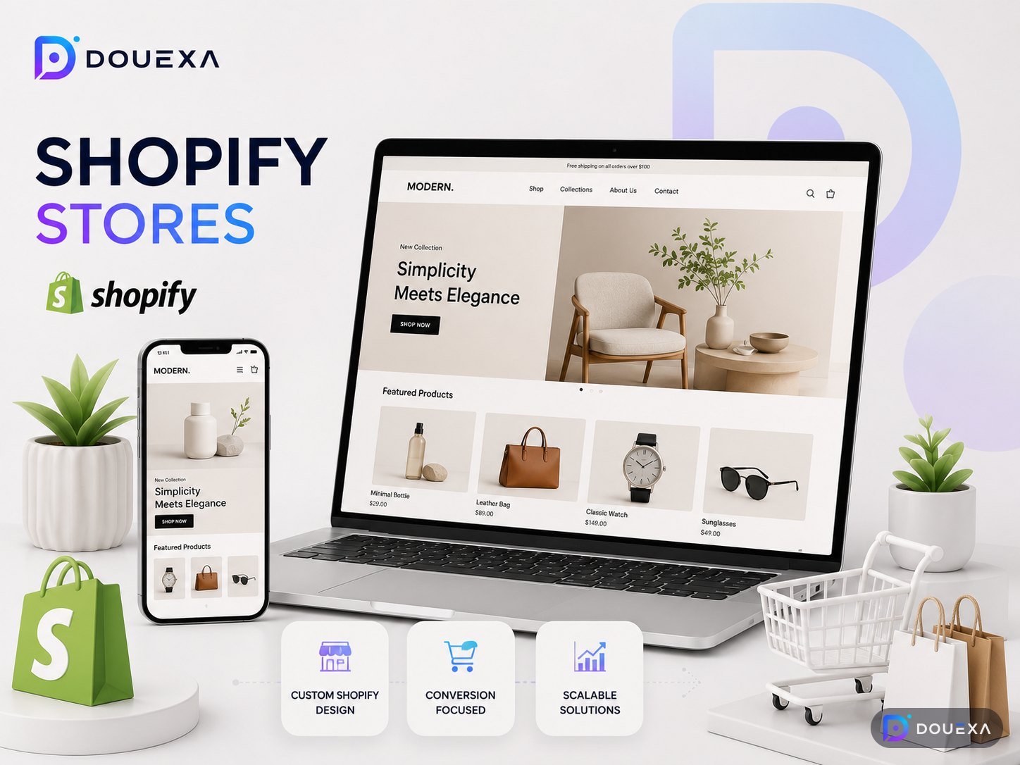 Shopify-Shops — E-Commerce-Lösungen Beispiel von Douexa