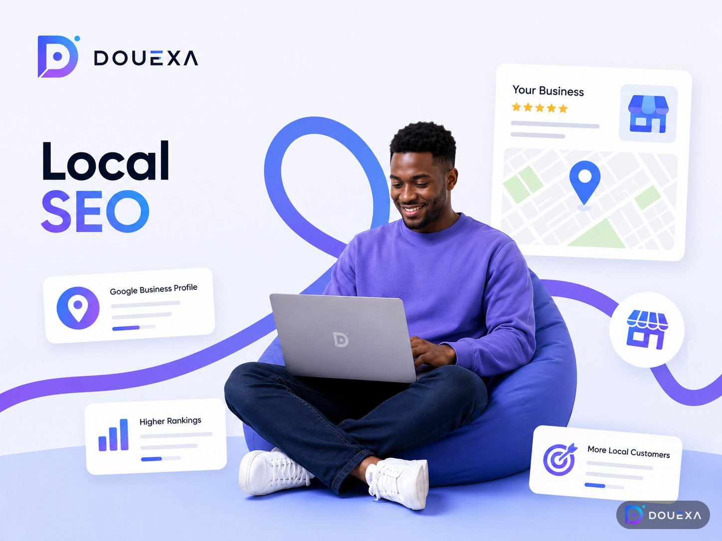 Lokales SEO — Beispiel für Suchmaschinenoptimierung von Douexa