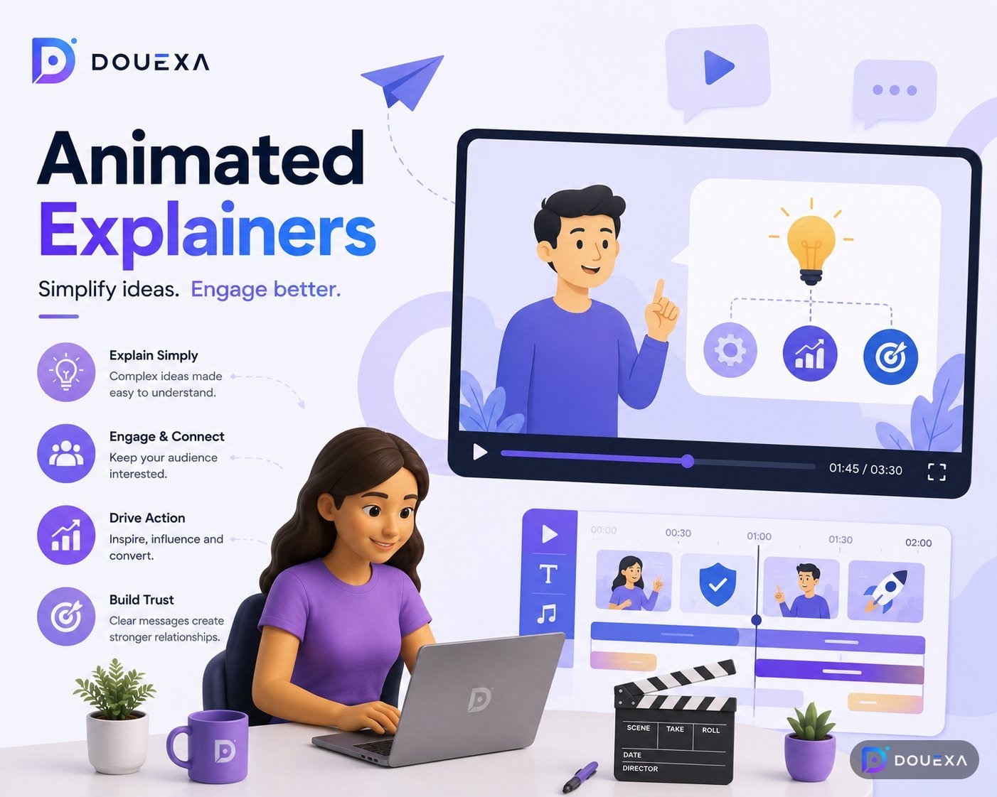 Animierte Erklärvideos — Video, Animation & Motion Design Beispiel von Douexa